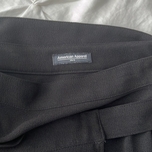 American apparel black crepe wrap skirt above knee length - Picture 5 of 5